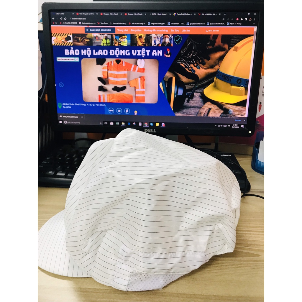 Nón kết phòng sạch chống tĩnh điện nhiều màu