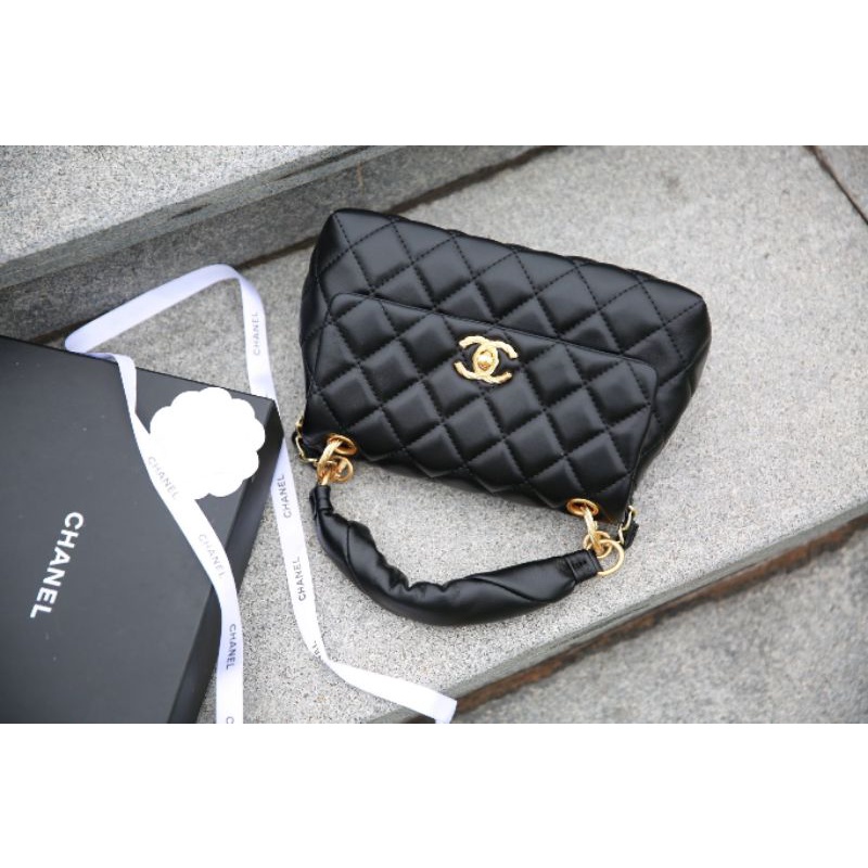 Túi nữ C.N Coco sz22cm da lì quai đeo gắn liền với túi fullbox bill đầy đủ