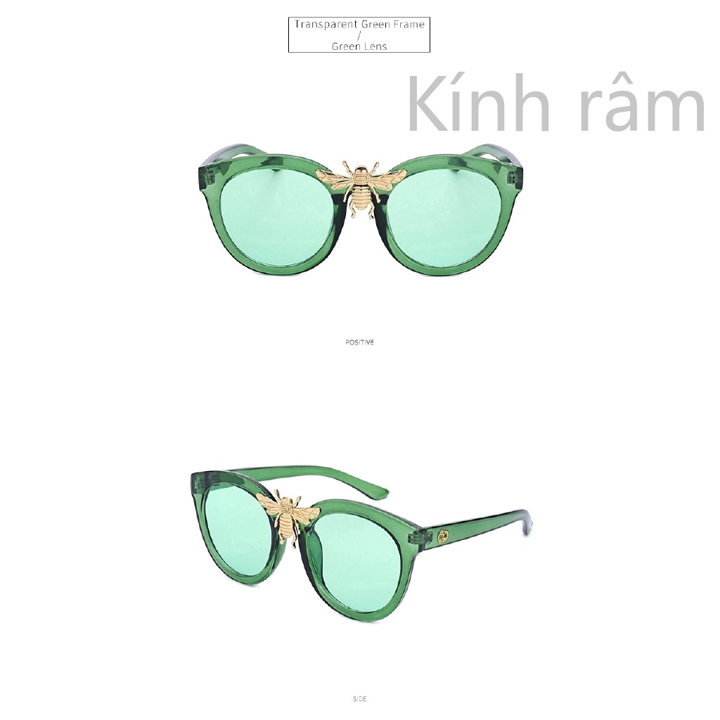 Kính mát tròng lớn chống tia UV400 phong cách retro