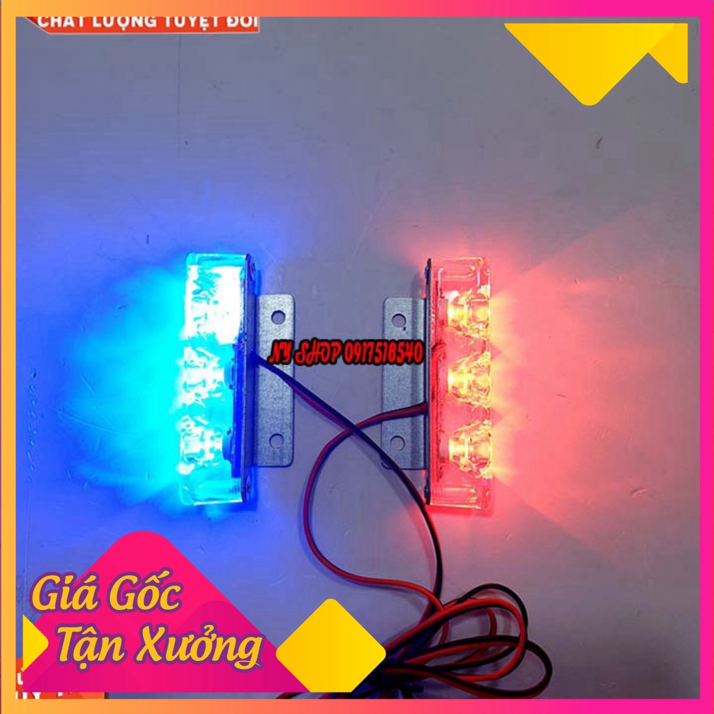 ĐÈN CHỚP CẢNH SÁT ( 1 VỈ 2 CẶP)  (Ảnh Sp thật)