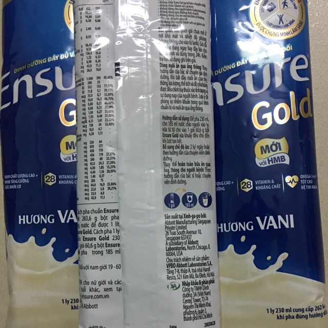 100 Gói ensure hương cafe date 11/10/2022