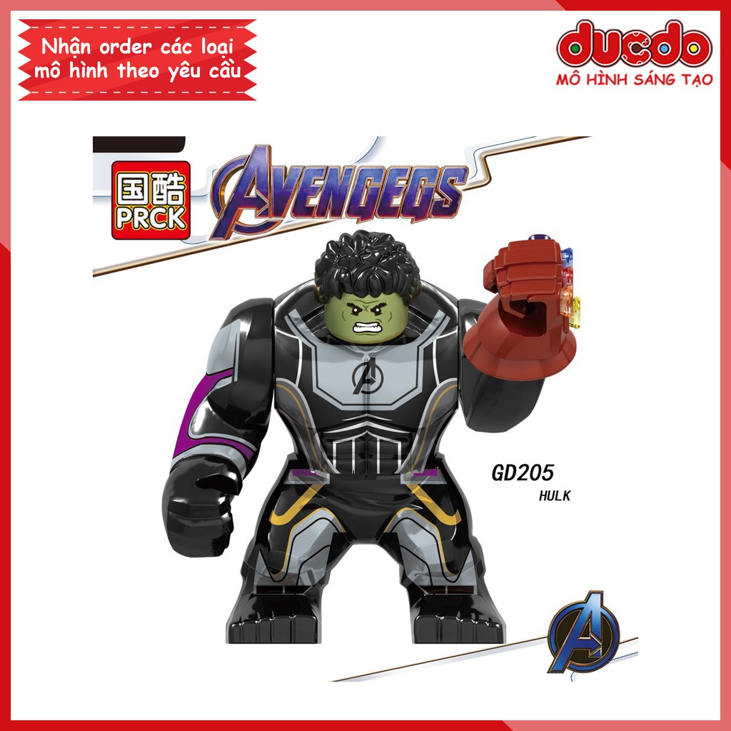 Bigfig HULK End Game găng tay full đá vô cực - Đồ chơi Lắp ghép Xếp hình Mini Minifigures Big Fig Iron Man GD205 LeLe