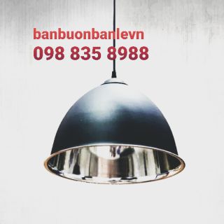 Chao đèn thả trang trí inox hình mũ cối  D250