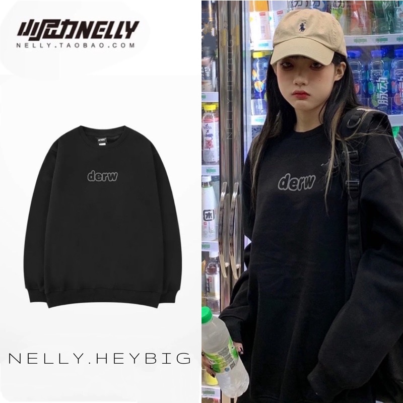 Áo sweater nỉ bông nelly [BHYHYL 1915 ZT] dáng unisex form rộng drew | BigBuy360 - bigbuy360.vn