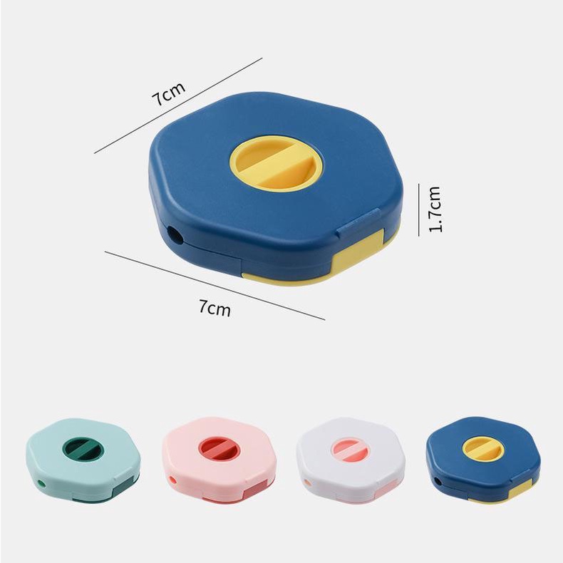 Hộp Đựng Dây Cáp Sạc USB Hình Lục Giác Đa Năng Có Giá Đỡ Điện Thoại