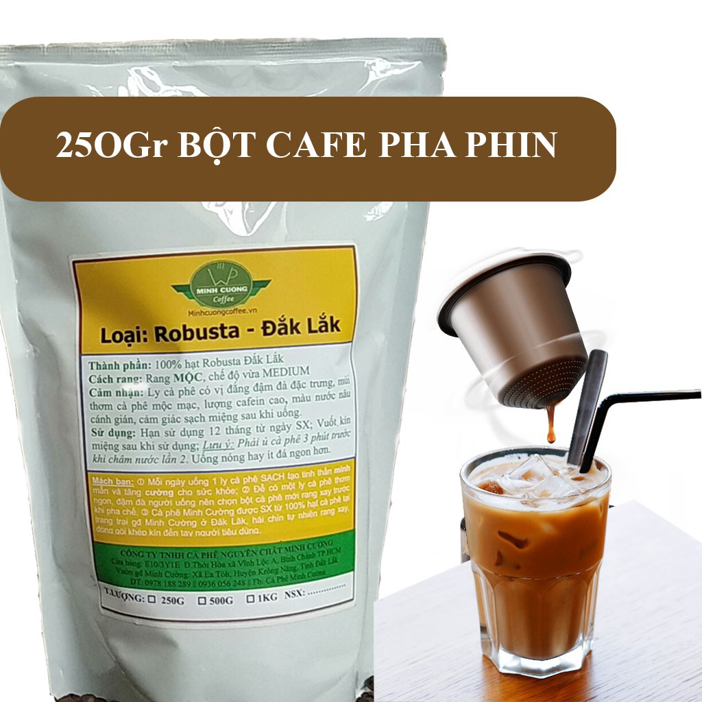 Cà phê nguyên chất rang MỘC – 250Gr Bột Cafe pha PHIN đậm vị Robusta Đăk Lăk | BigBuy360 - bigbuy360.vn
