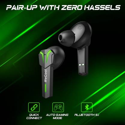 Tai nghe gaming WECOOL bluetooth 5.1 Freesolo X3 không dây với đèn RGB độ trễ thấp 60ms và 30 giờ thời gian phát