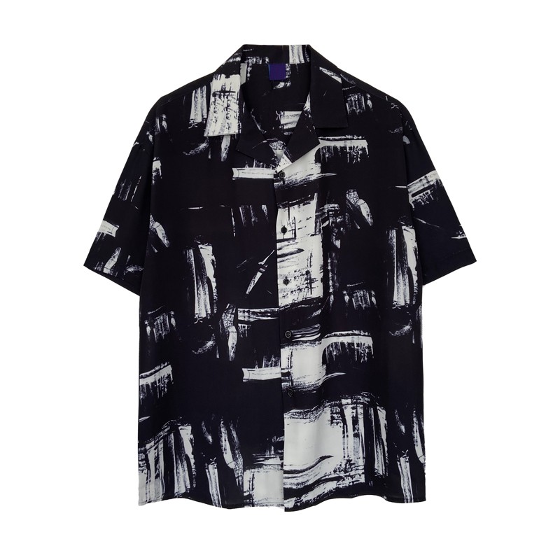 Áo sơ mi nam nữ họa tiết đen trắng thời trang siêu hot trend chất vải mềm mịn thoáng mát Hàn Quốc | BigBuy360 - bigbuy360.vn