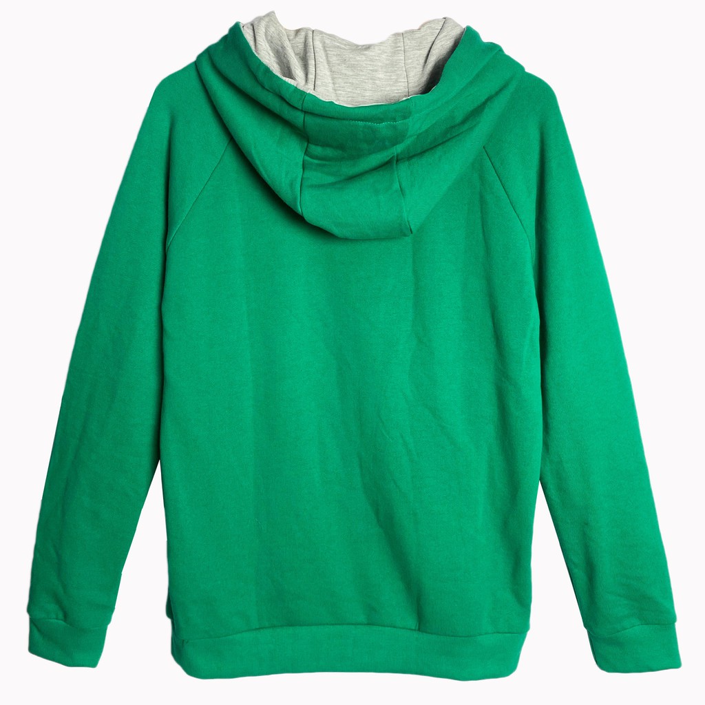 Áo khoác Hoodie Nam,Nữ Simple &amp; Basic, chất liệu cotton êm nhẹ, màu xanh lá