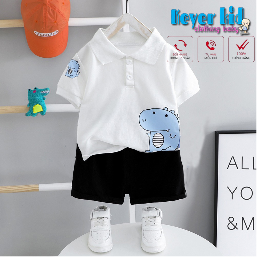 Sét Đồ Trẻ Em, Bộ Quần Áo Thun Cotton Cổ Trụ Cộc Tay Cho Bé Trai (0 - 5 Tuổi) - KEYER KID'S MÃ SZ97