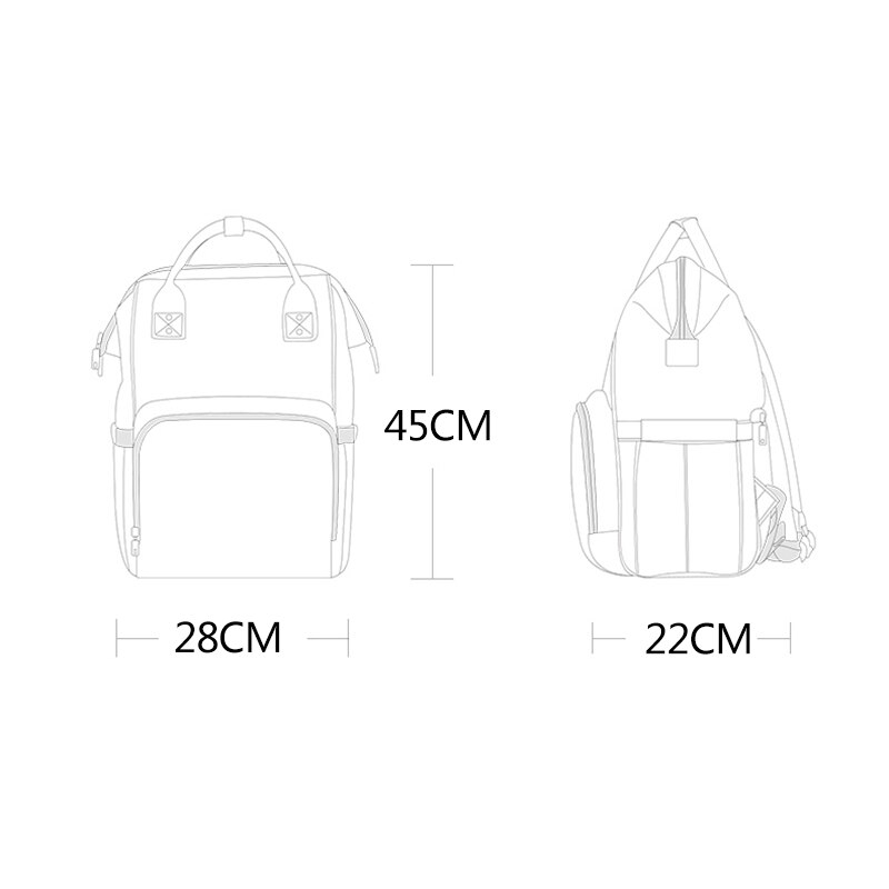 DISNEY Ba Lô Đựng Tã Em Bé Đa Năng Họa Tiết Chuột Mickey Minnie Dành Cho Mẹ Bỉm Sữa