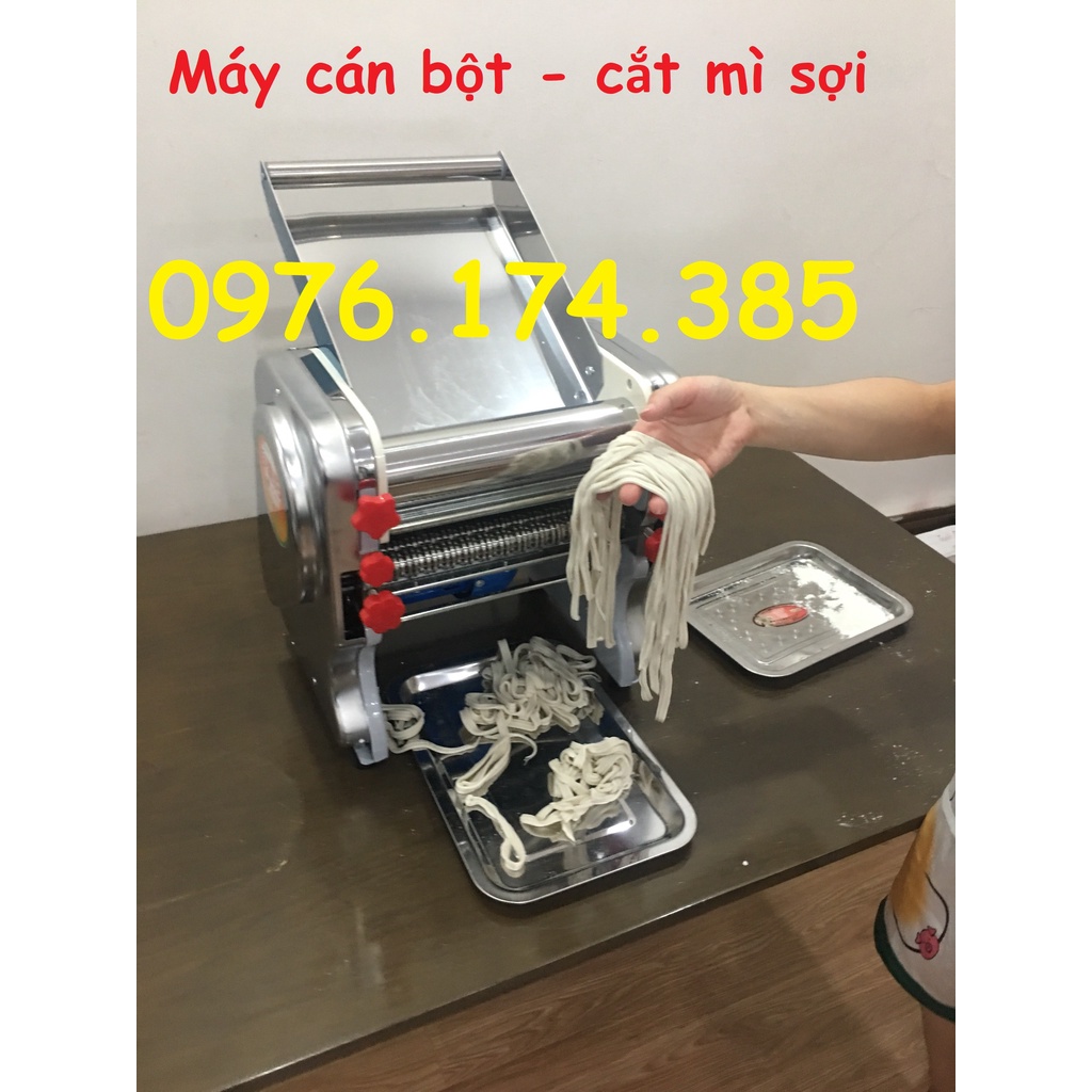 Máy Cắt Mì Sợi Inox, Máy Cán Bột Cắt Mì Bằng Điện FKM200
