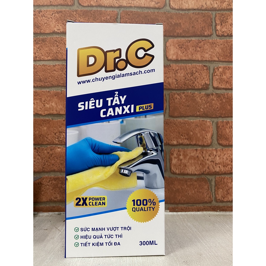 Tẩy cặn canxi 4G Plus DrC 300ML vệ sinh nhà tắm làm sạch các vết bẩn đóng cặn