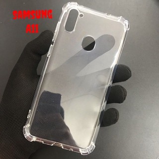Ốp lưng Samsung A11/ M11 silicon dẻo bo viền 4 góc chống sốc ( Trong suốt )