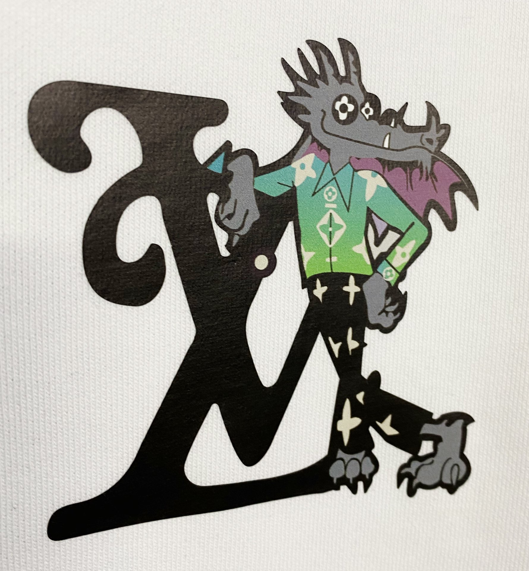 Áo sweater cotton tay dài L0uis Vu11tt 2021 có logo quái vật nhỏ xinh | BigBuy360 - bigbuy360.vn