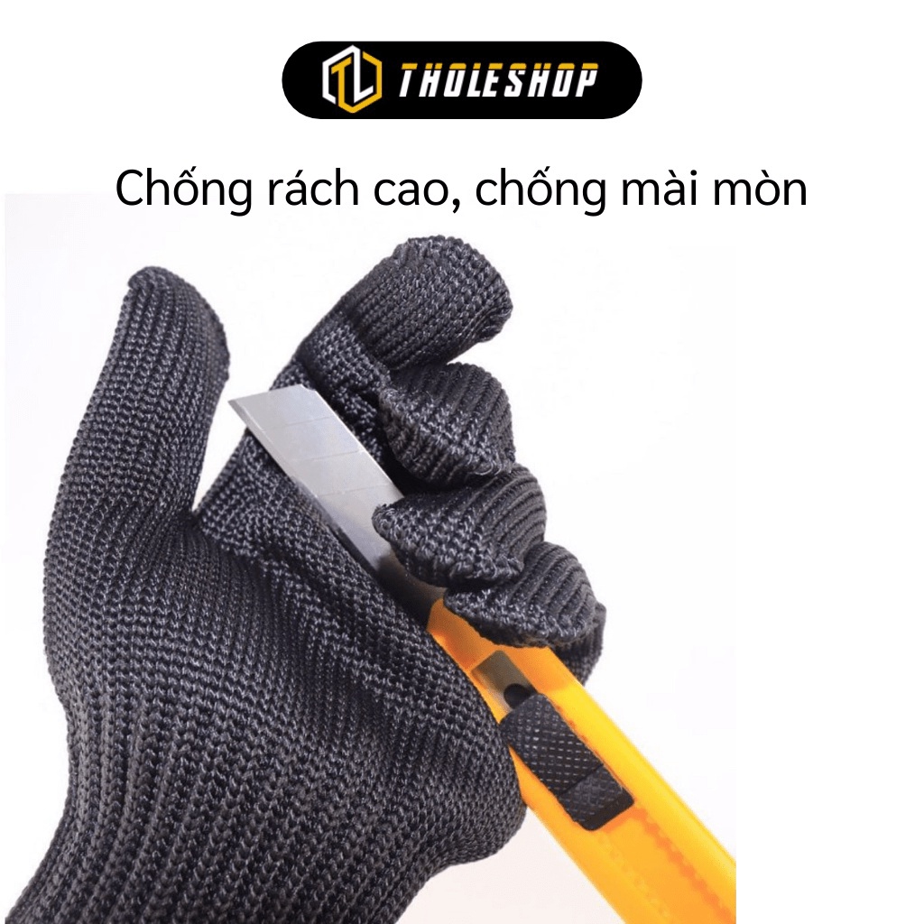 [SGD] Găng Tay Lao Động - Bao Tay Bảo Hộ Chống Cắt Đứt, Mài Mòn, Dệt Thép Không Gỉ 8158