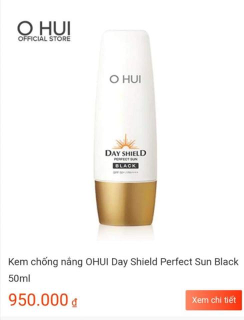 [Hàng chính hãng]Sale tách set Kem chống nắng Ohui 50ml