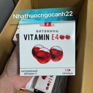Viên uống Vitamin E 400 - Đỏ (hộp 100 viên)