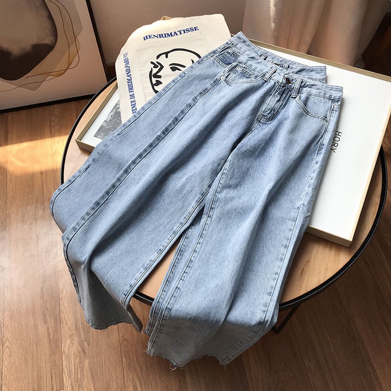 Quần Jeans Nữ Lưng Cao Ống Đứng Thời Trang Hàn 2020 K # 13