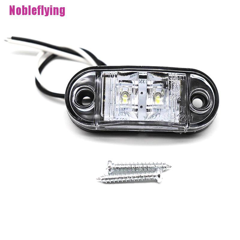 Đèn Led Cảnh Báo Hình Oval Gắn Hông Xe Tải 12v 24v