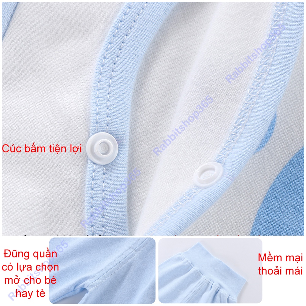 Bộ thu đông dài tay cotton giữ nhiệt cho bé quần áo trẻ em mềm mịn ấm áp thời trang