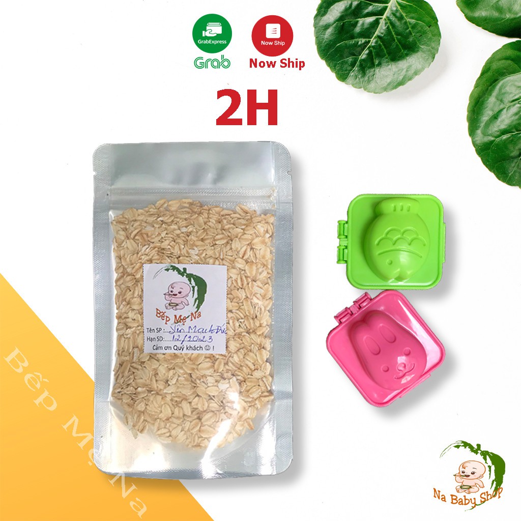 Set 6 khuôn bento tạo hình trứng, khuôn tạo hình cơm và 1 bịch yến mạch hữu cơ Hafer Flocken Đức 500g