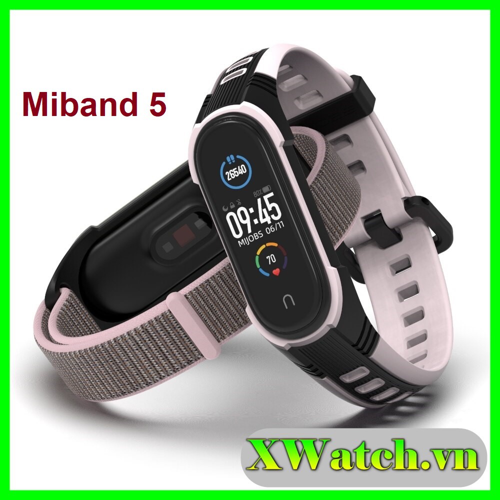 Dây đeo silicon thể thao PULSEIRA Xiaomi Mi band 5 chính hãng Mijobs