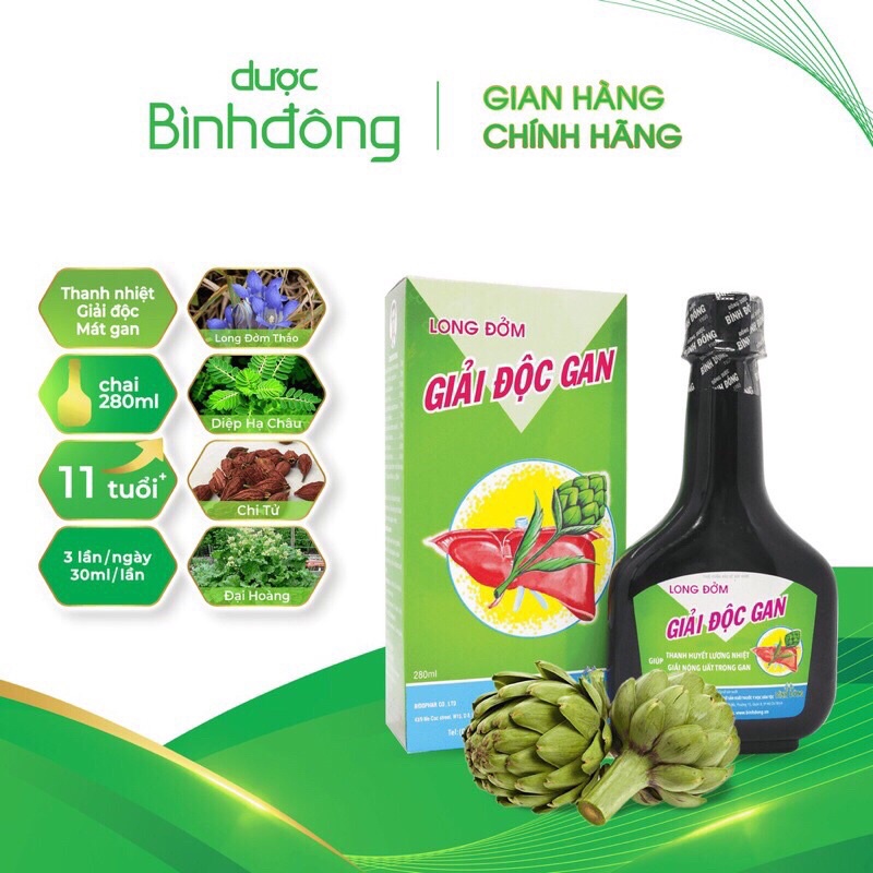 Long đởm giải độc gan Bình Đông 280ml