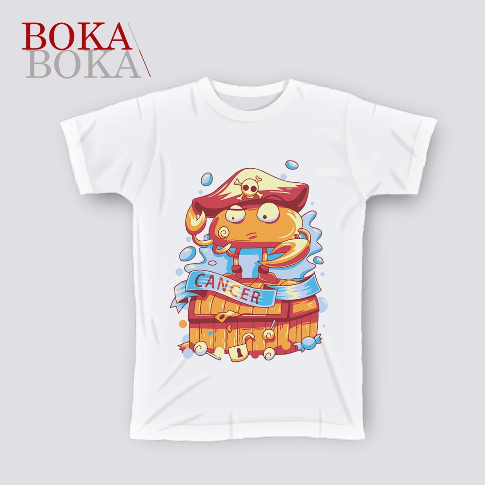 Áo thun Cotton Trắng In Hình 12 Cung Hoàng Đạo