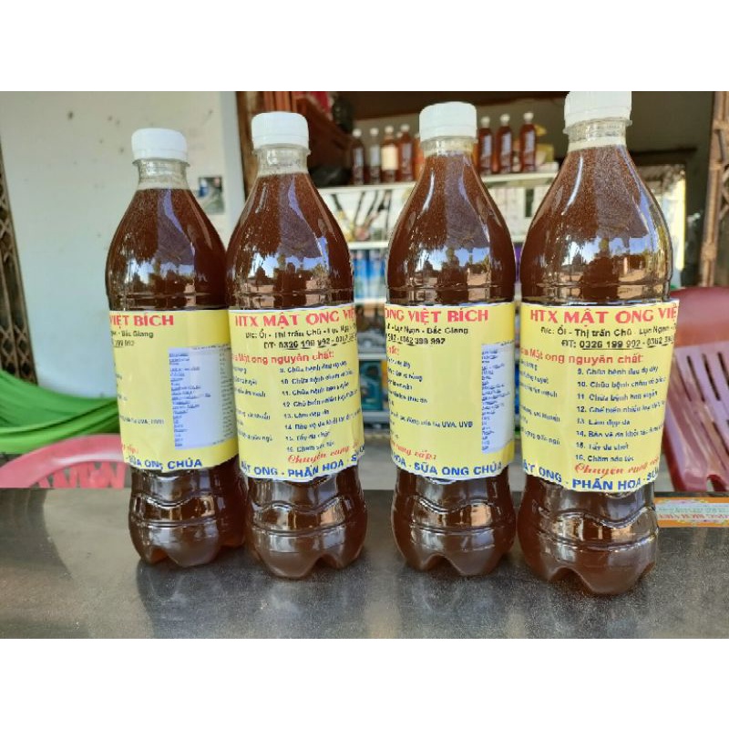 1Lít Mật Ong Hoa Rưng, Hoa Nhãn, Hoa Vải, Hoa Bạc Hà Nguyên Chất 100% Giá Sỉ