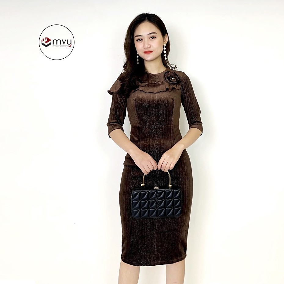 Đầm dự tiệc Emvy fashion chất liệu nhung kim tuyến cao cấp K17 | BigBuy360 - bigbuy360.vn