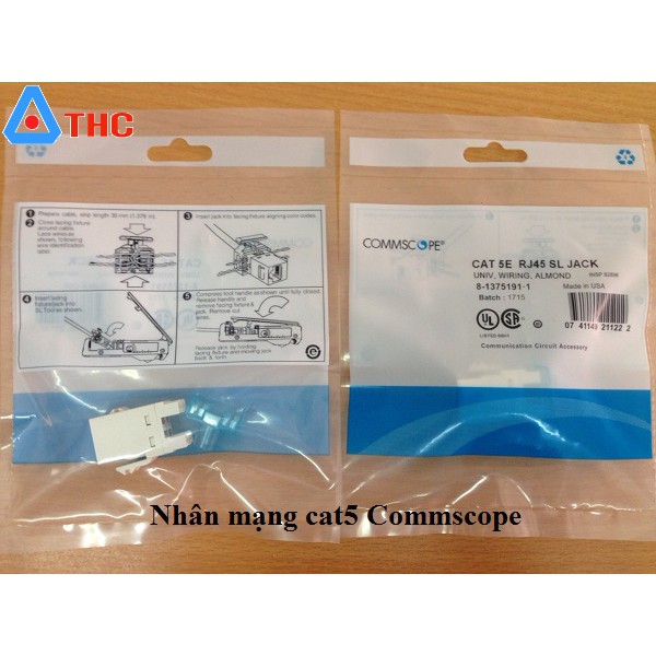 Nhân mạng AMP/commscope Cat5e chính hãng