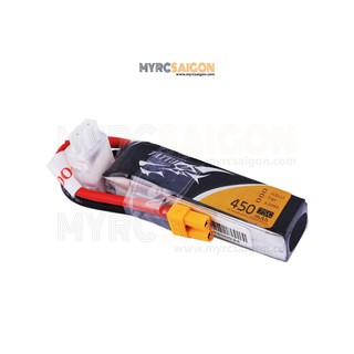 PIN TATTU 2S 7.4V 450MAH 75C