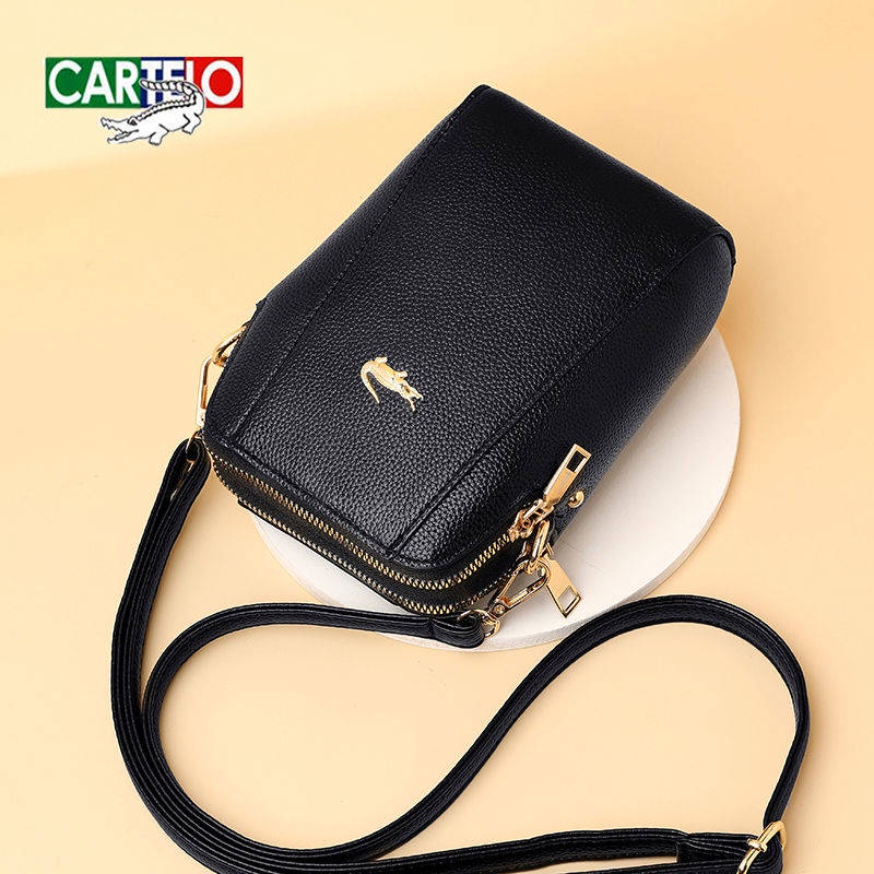 Túi Đeo Vai Nữ. Túi Đựng Điện Thoại Dáng Dọc Hai Lớp Họa Tiết Da Cá Sấu Thời Trang 2021 Cho Xe Hơi