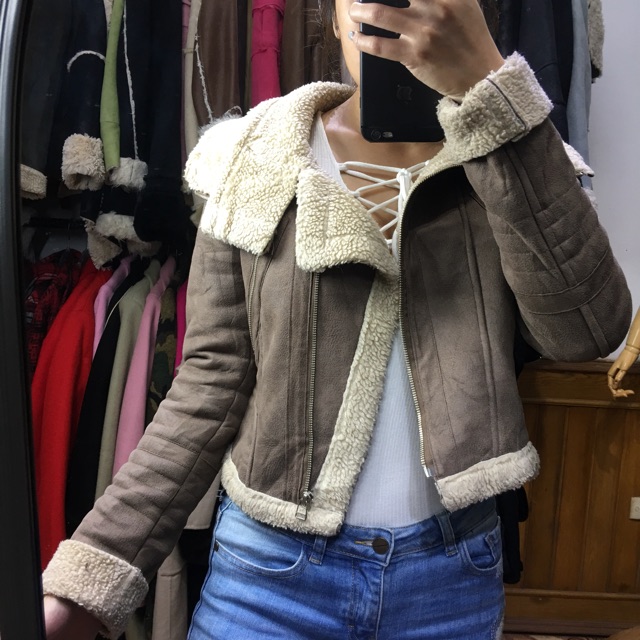 Áo khoác Da lộn hàn quốc
