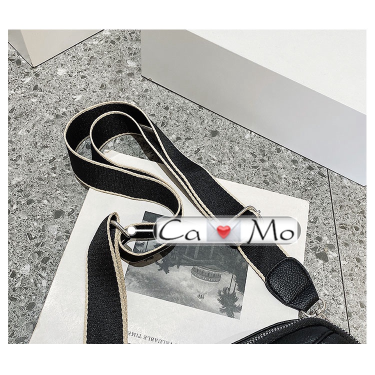 Túi xách đeo vai khóa kéo hoa văn