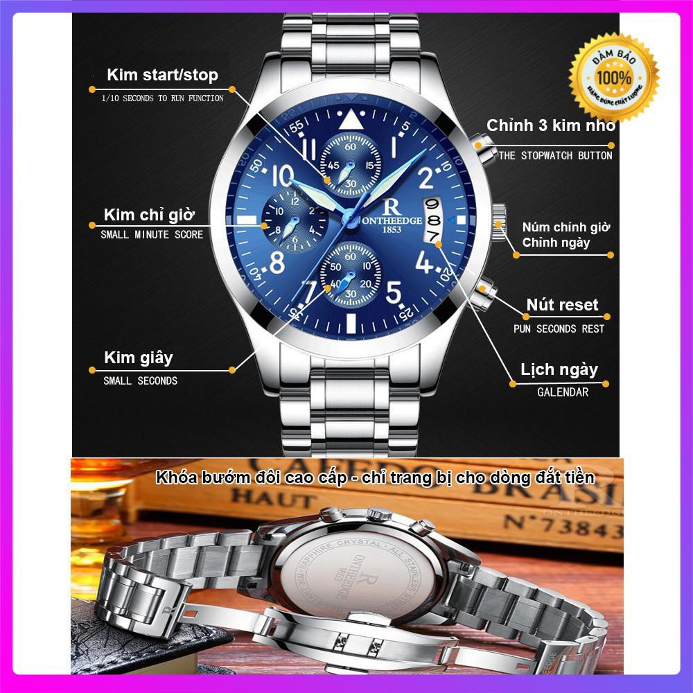 [Hàng xịn] ĐỒNG HỒ RONTHEEDGE NAM CHÍNH HÃNG MÀU ĐEN FULL (TẶNG HỘP VÀ PIN DỰ PHÒNG) | BigBuy360 - bigbuy360.vn