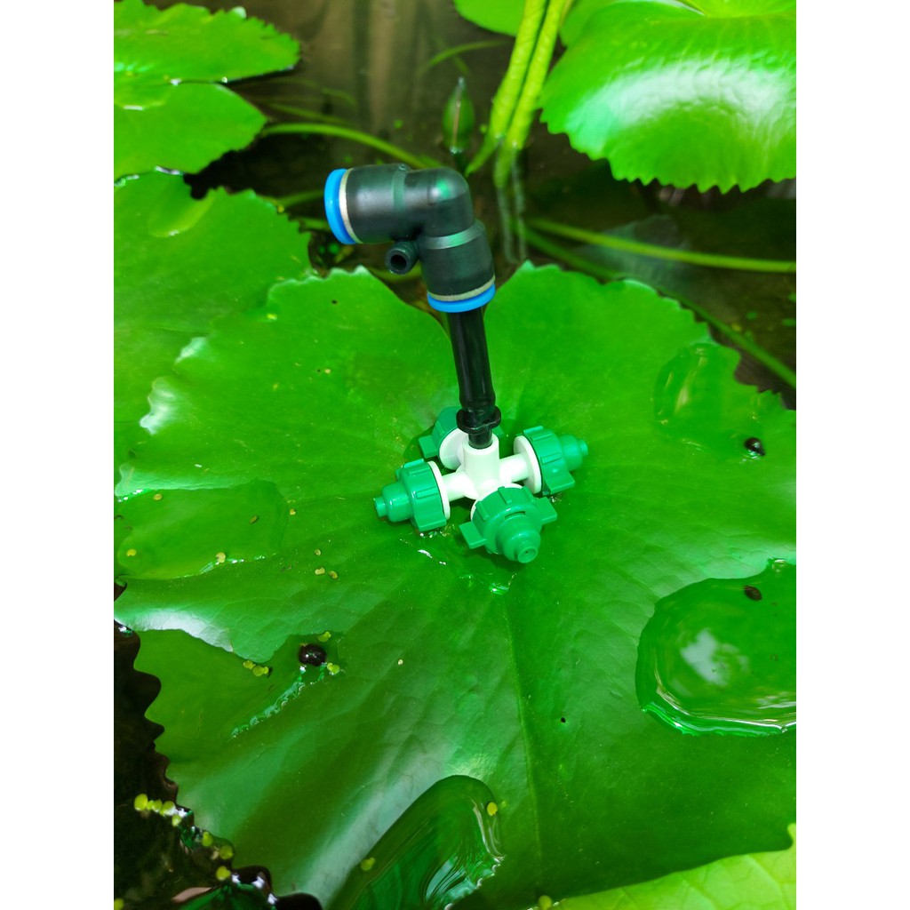 Béc tưới phun sương  bộ béc 4 hướng co cuối 8mm