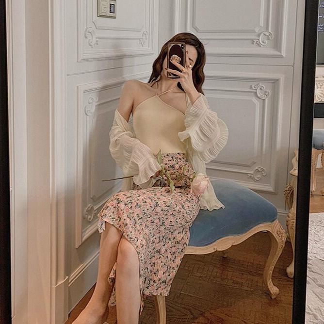 Áo Khoác Cardigan Chiffon Mỏng Tay Dài Chống Nắng Mùa Hè Phong Cách Phương Tây Mới Cho Nữ