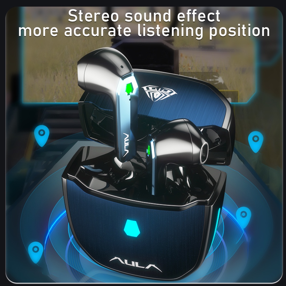 AULA F101 Bluenot5.0 Name Headset HiFi Dual Stereo Âm thanh giảm nhiễu cho máy tính điện thoại
