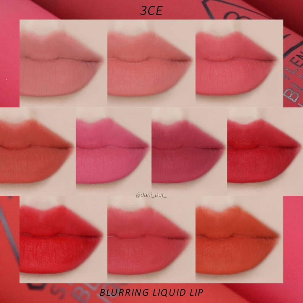 SON KEM LÌ 3CE BLURRING LIQUID LIP