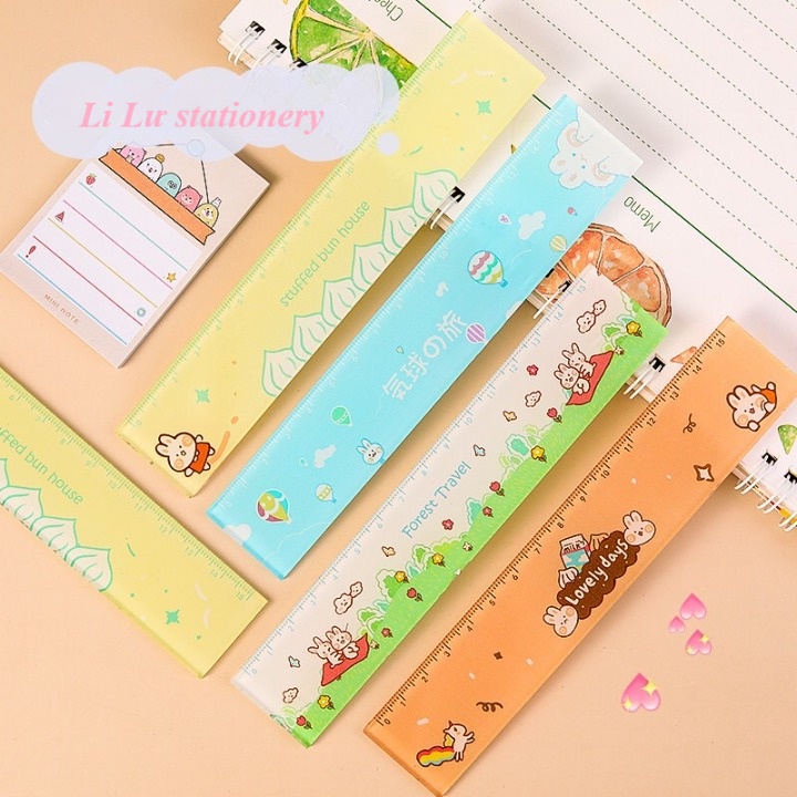 Thước kẻ đa năng cute xếp hình cưng xỉu 15 cm