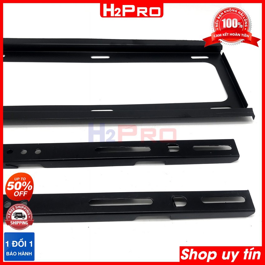 Giá Treo Tivi Thẳng 42-75 Inch Cố Định Sát Tường Cao Cấp Hỗ Trợ Tv 42-49-50-55-60-75 Inch, Quà 30K Bộ Ốc Vít-H2Pro Tech