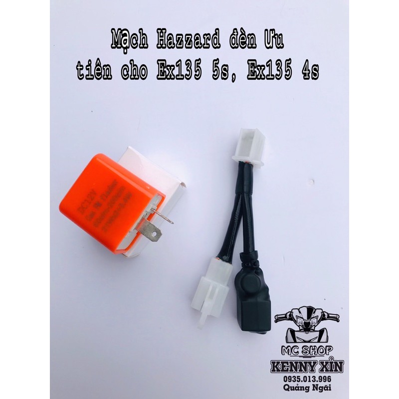 Mạch hazzard cho ex 135 và ex 150 cắm dắc như zin và sử dụng trên nút công tắc xinhan zin.