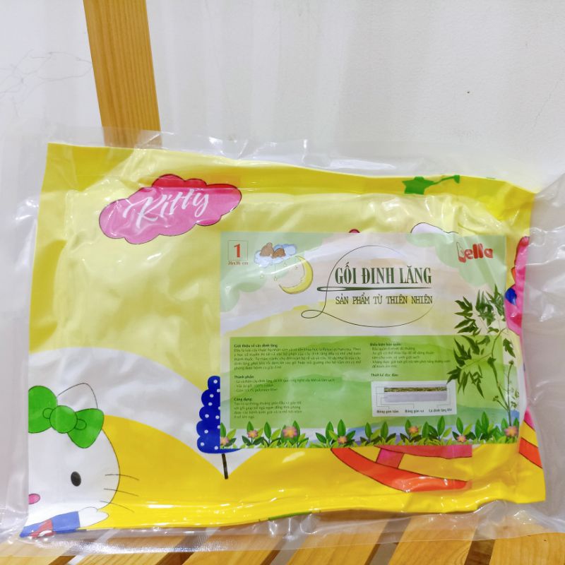 Gối đinh lăng cho bé giúp bé ngủ ngon, giảm giật mình, vỏ gối cotton Thắng Lợi mềm mát