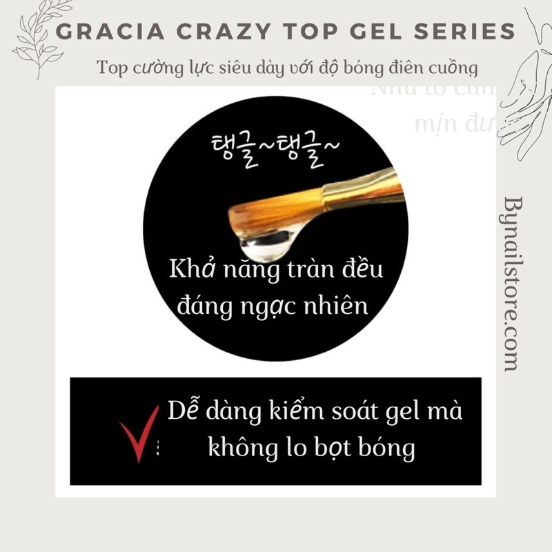 [Graciajanpan]Top cường lực siêu bóng cao cấp Hàn Quốc crazy top (14ml)