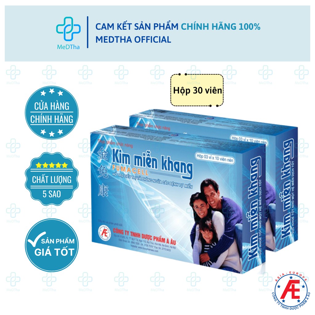 Kim Miễn Khang - Hỗ trợ Lupus Ban Đỏ, Vảy Nến, Bệnh Tự Miễn (Hộp 30 viên) [Chính Hãng]