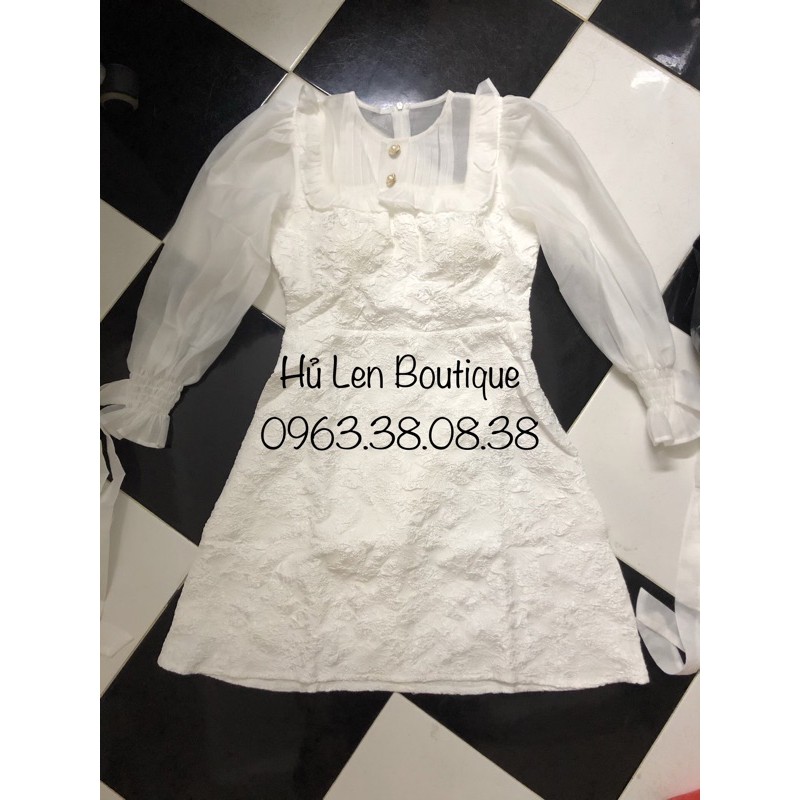 ĐẦM GẤM TAY VOAN PLI NGỰC (KÈM VIDEO HÌNH THẬT) | BigBuy360 - bigbuy360.vn