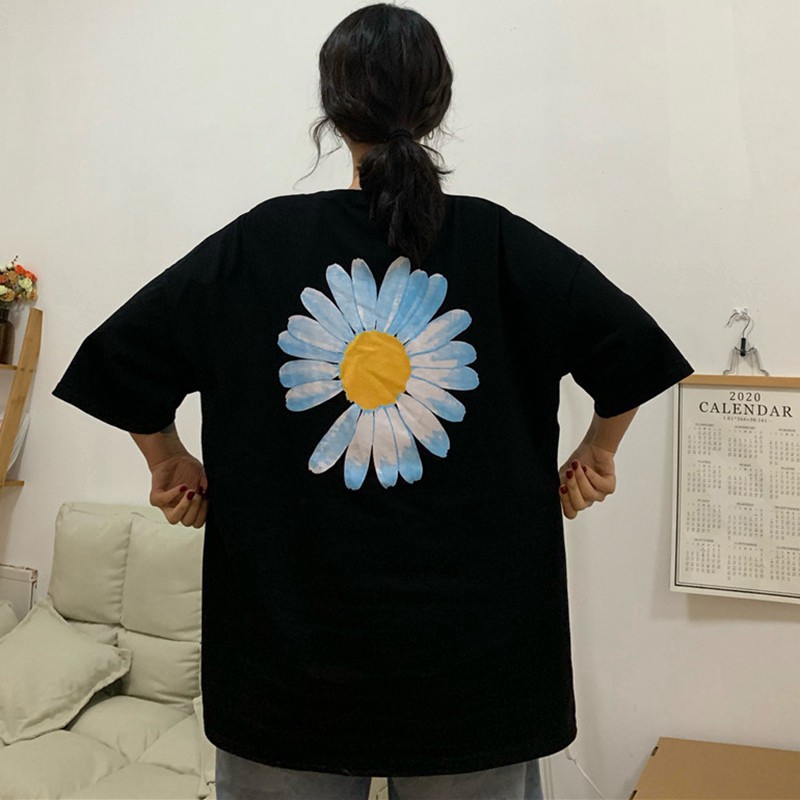 [Baywellfashion]Women Summer Crew Neck College Wind Short Sleeve Floral Print Loose T-Shirt | BigBuy360 - bigbuy360.vn