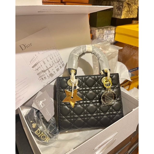 TÚI XÁCH NƯ KIÊM ĐEO CHÉO KÈM Ô TRÁM DIOR LADY DA MỊN SIZE 21 DA THẬT FULLBOX HÀNG VIP SMANO